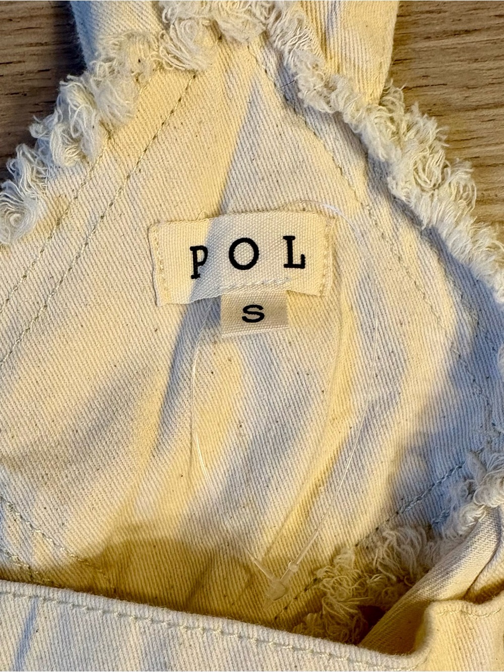 NWOT POL Cream Patch Short Overalls Small - Picture 2 of 8